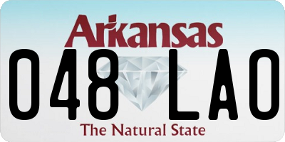 AR license plate 048LAO