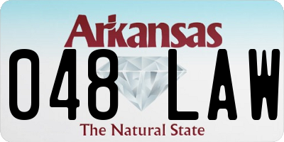 AR license plate 048LAW