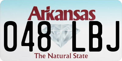 AR license plate 048LBJ