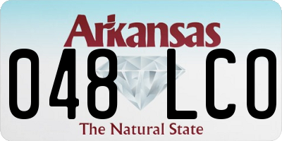 AR license plate 048LCO