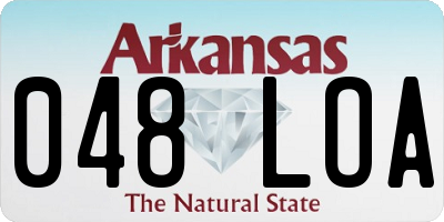 AR license plate 048LOA