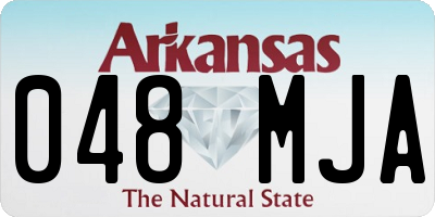AR license plate 048MJA