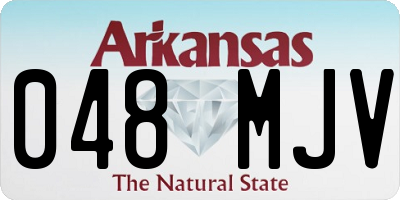 AR license plate 048MJV