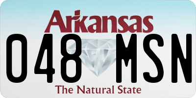 AR license plate 048MSN