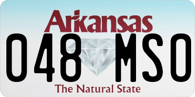 AR license plate 048MSO
