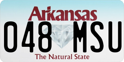 AR license plate 048MSU