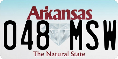 AR license plate 048MSW
