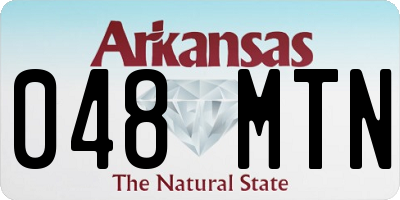 AR license plate 048MTN