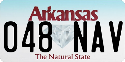 AR license plate 048NAV