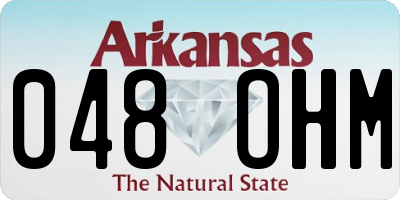 AR license plate 048OHM
