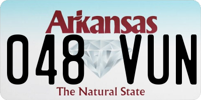 AR license plate 048VUN