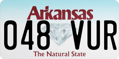 AR license plate 048VUR