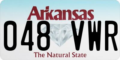 AR license plate 048VWR