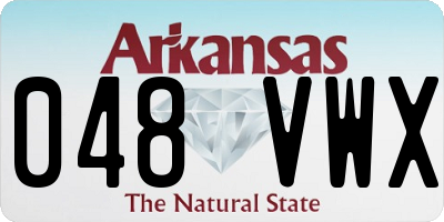 AR license plate 048VWX