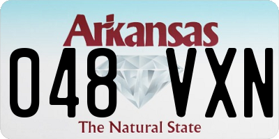 AR license plate 048VXN