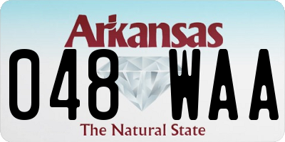 AR license plate 048WAA