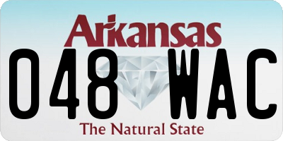 AR license plate 048WAC