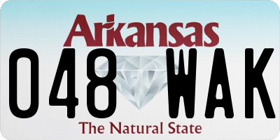 AR license plate 048WAK