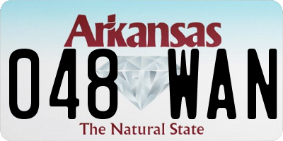 AR license plate 048WAN