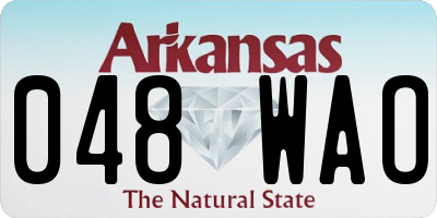 AR license plate 048WAO