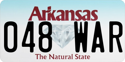 AR license plate 048WAR