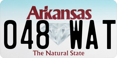 AR license plate 048WAT