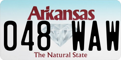 AR license plate 048WAW