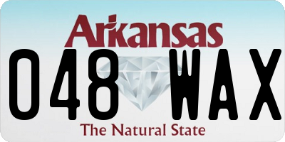 AR license plate 048WAX