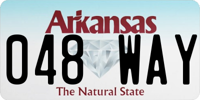 AR license plate 048WAY