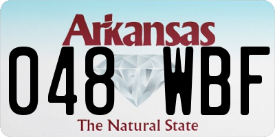 AR license plate 048WBF