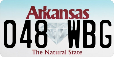 AR license plate 048WBG