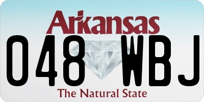 AR license plate 048WBJ