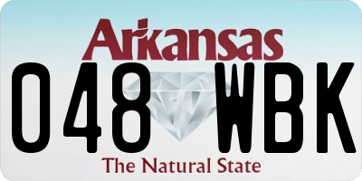 AR license plate 048WBK