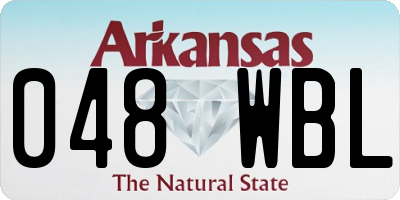 AR license plate 048WBL