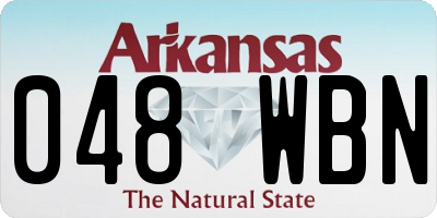 AR license plate 048WBN