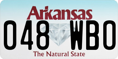 AR license plate 048WBO