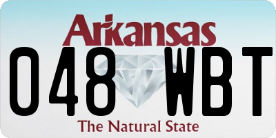 AR license plate 048WBT