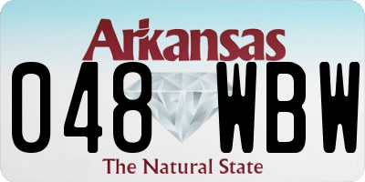 AR license plate 048WBW