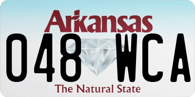 AR license plate 048WCA
