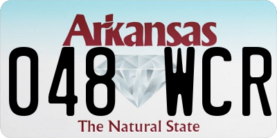 AR license plate 048WCR