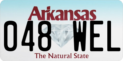 AR license plate 048WEL