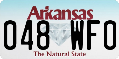 AR license plate 048WFO