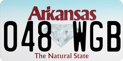AR license plate 048WGB