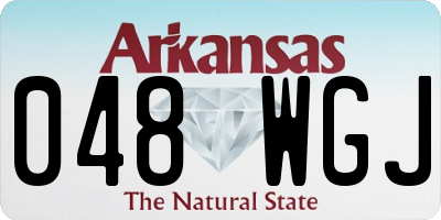 AR license plate 048WGJ