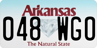 AR license plate 048WGO