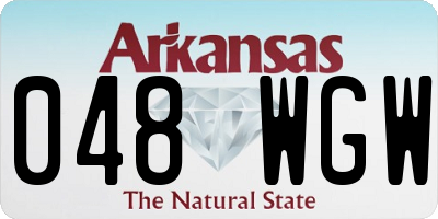 AR license plate 048WGW