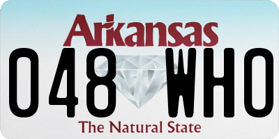 AR license plate 048WHO
