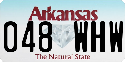 AR license plate 048WHW