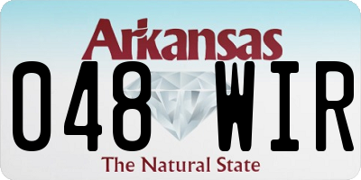 AR license plate 048WIR