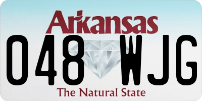 AR license plate 048WJG